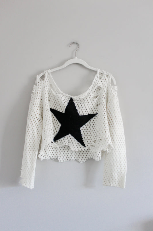 Distressed Star Sweater (S-L)