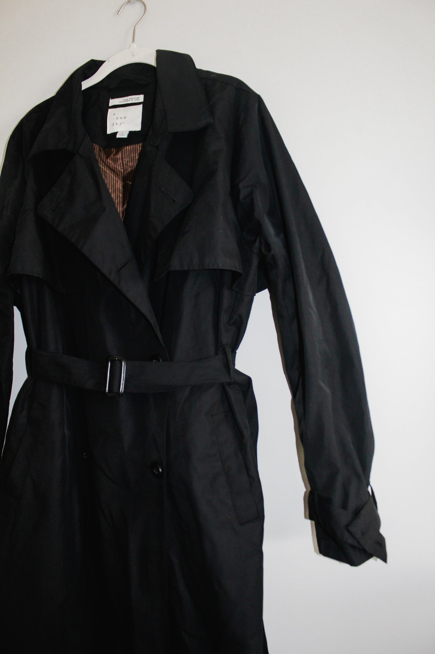 Water Resistant Black Trench (L)