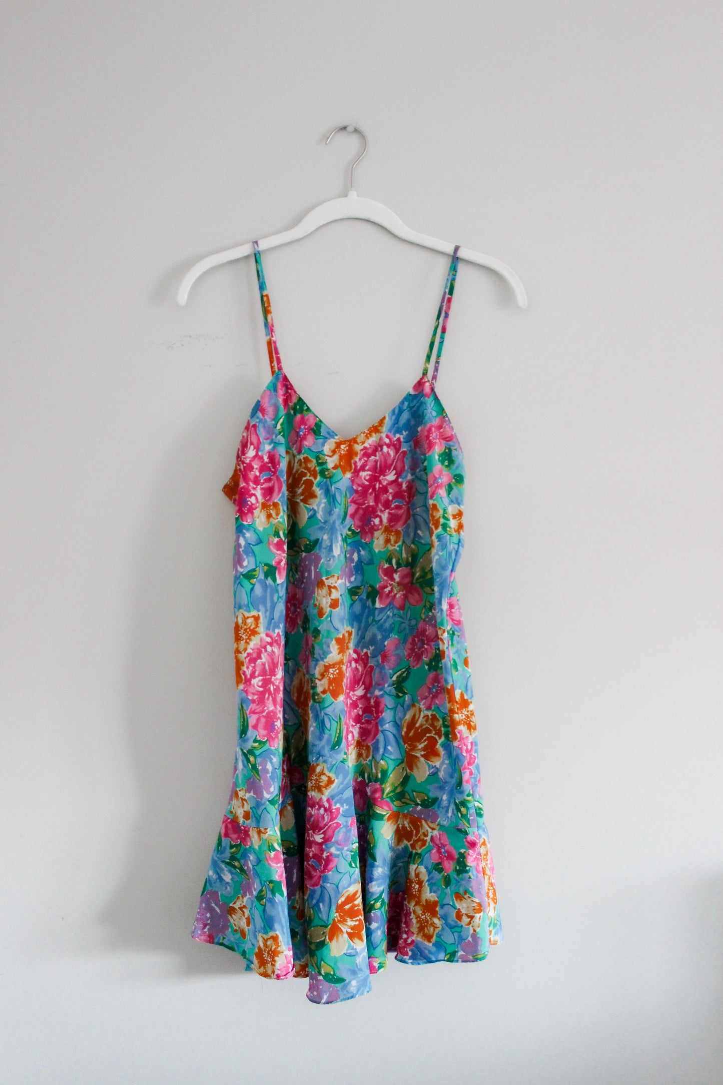 Vintage Floral Slip Dress (S)