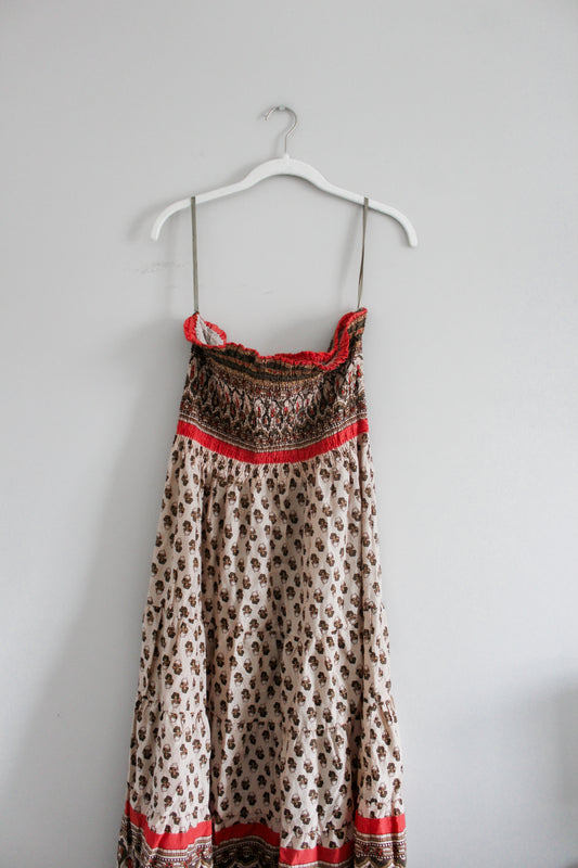 Strapless Printed Dress (L)