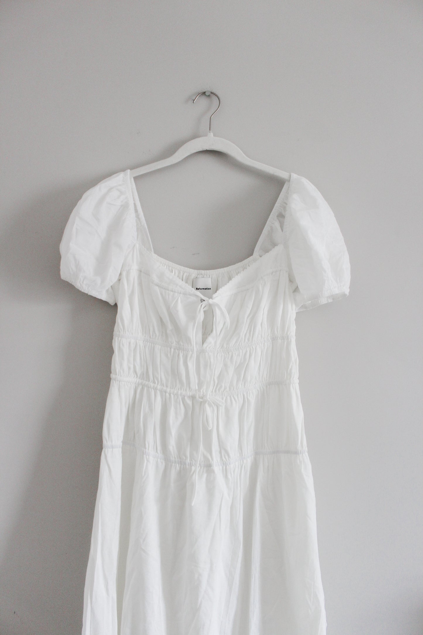 Reformation White Rhett Midi Dress (4)