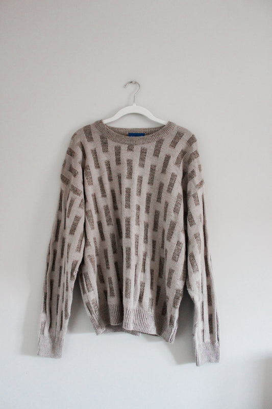 Vintage Patterned Sweater (M)