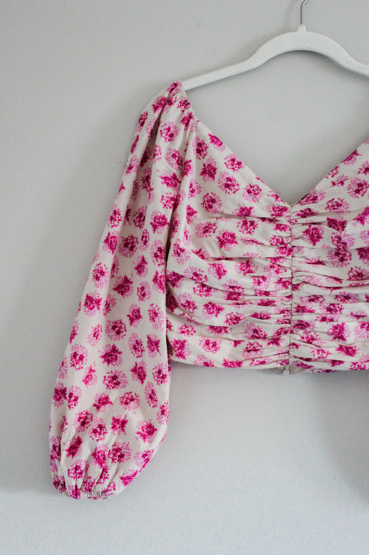 Zara Pink Floral Top (S)