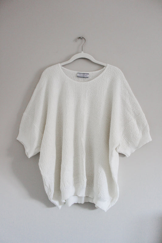 Vintage Cream Sleeveless Sweater (XL)