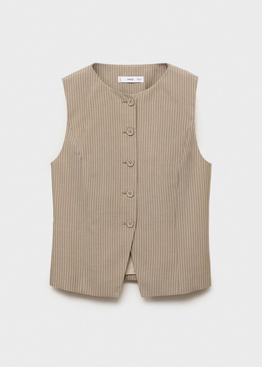 MNG Striped Lyocell Suit Waistcoat (XXS)