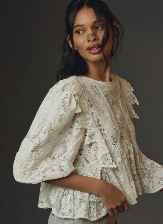 Anthropologie "Forever That Girl" Babydoll Blouse (XS)