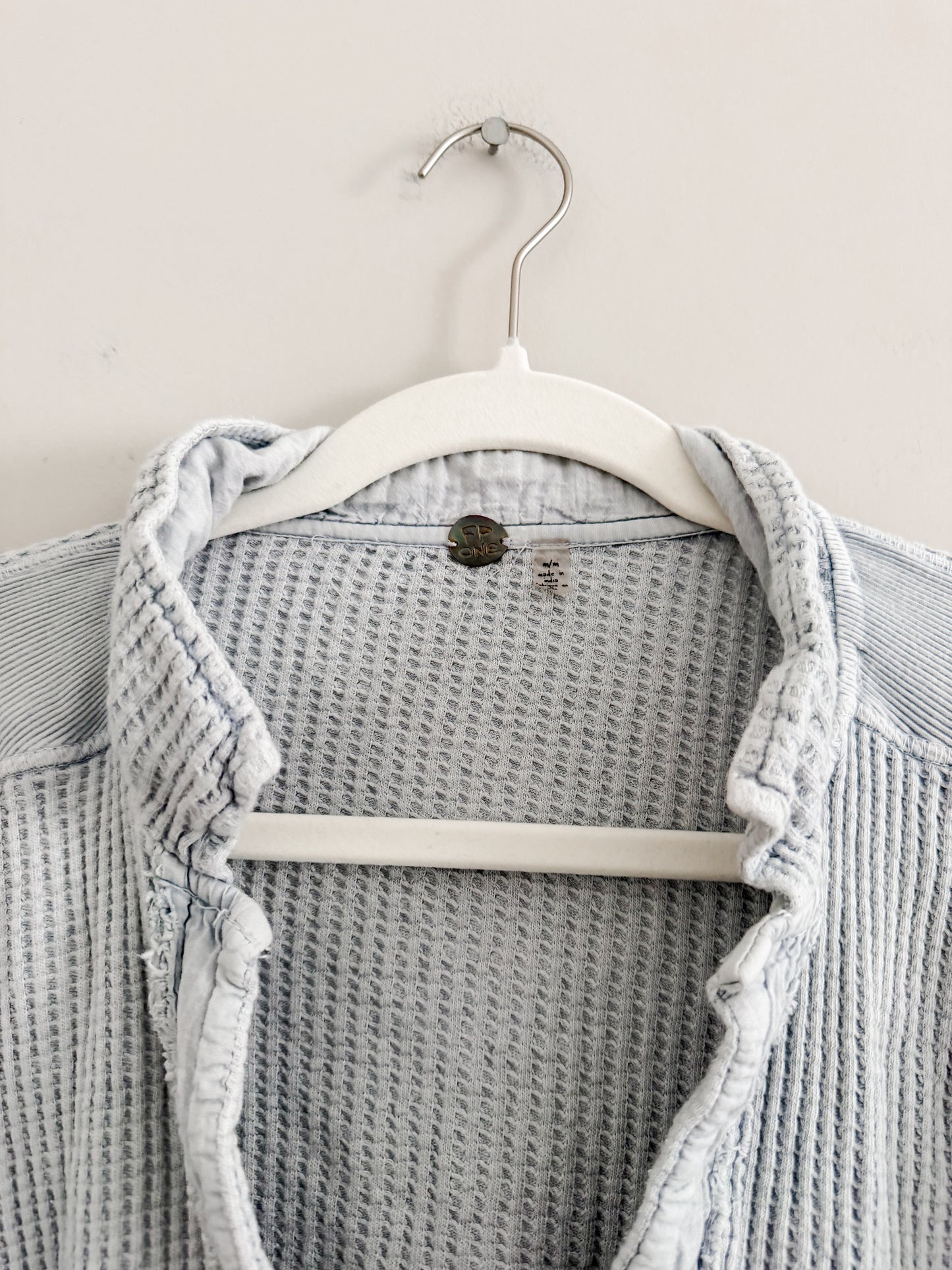 Free People Waffle Button Up (M)