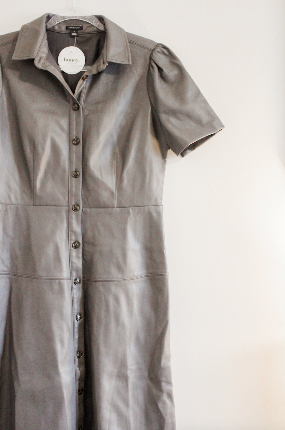 Ann Taylor Faux Leather Midi Shirtdress (8)