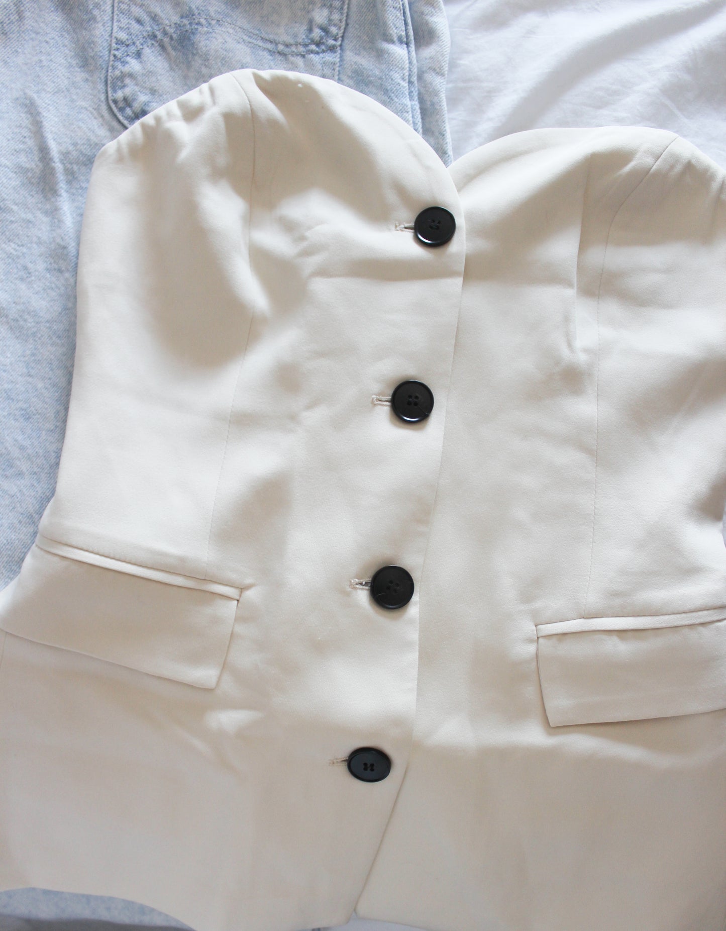 Strapless Blazer Top (XS)