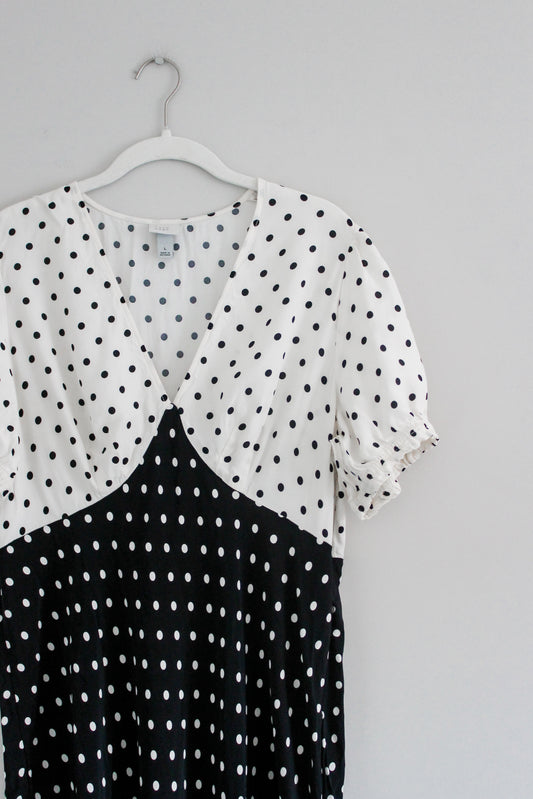 Polka Dot Midi Dress (L)