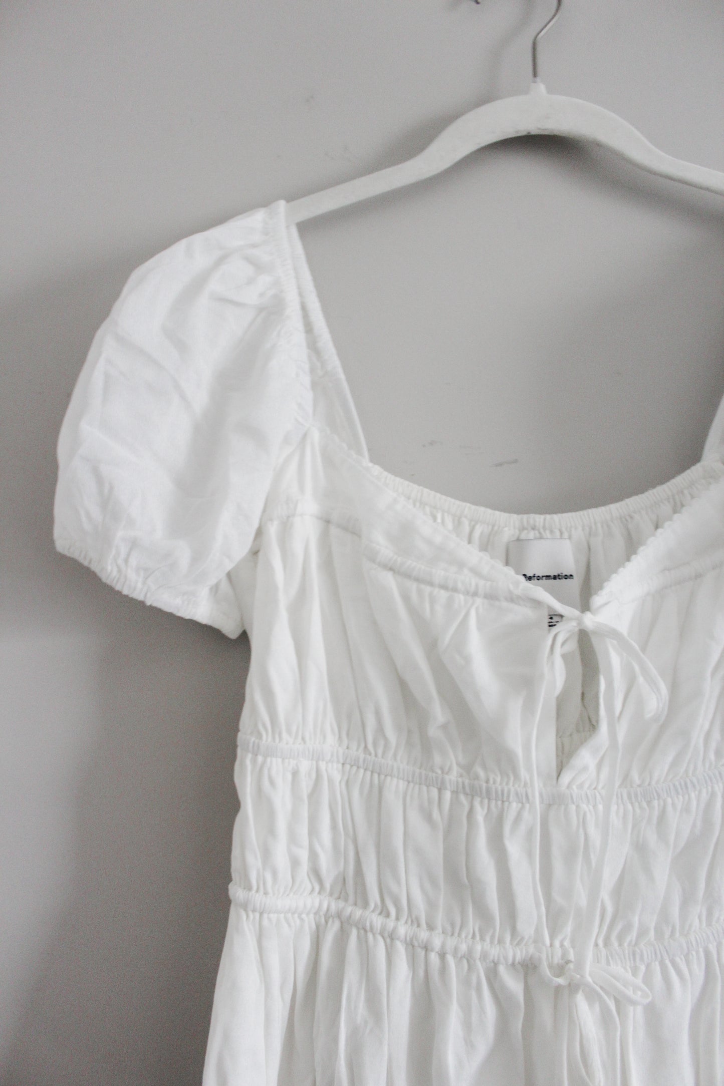 Reformation White Rhett Midi Dress (4)