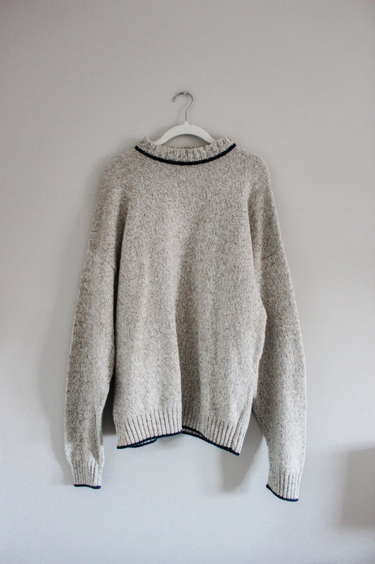 Vintage Oatmeal Sweater (L)