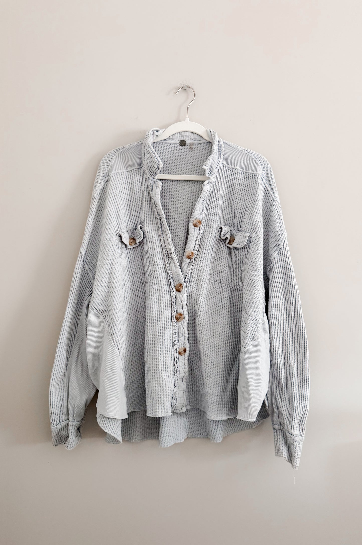Free People Waffle Button Up (M)