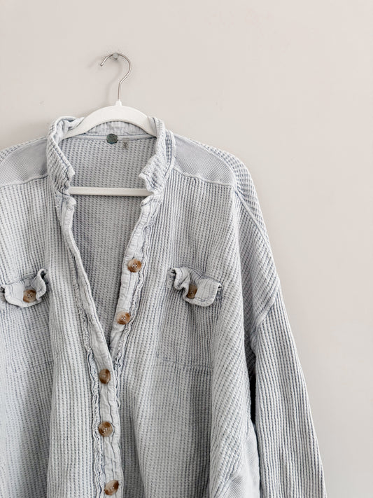 Free People Waffle Button Up (M)