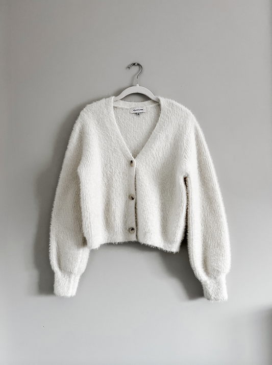 Willow & Wind Cozy Cream Cardigan (S)