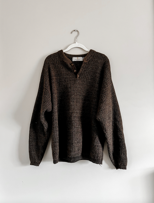 Bill Blass Dark Brown Knitted Sweater (L)