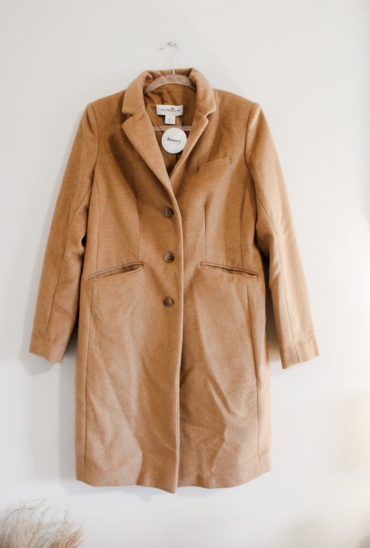 Teddy Brown Liz Claiborne Wool Coat (M)