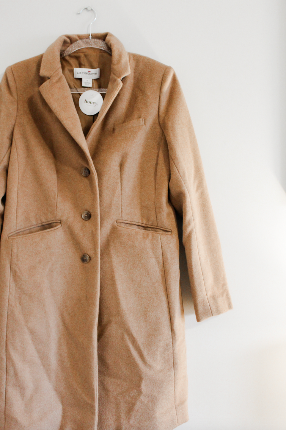 Teddy Brown Liz Claiborne Wool Coat (M)