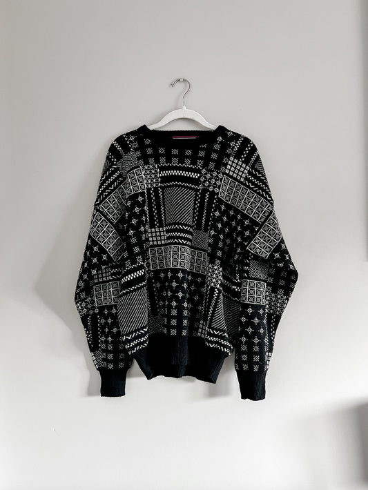 Made in Italy Funky Patterned Sweater (L)