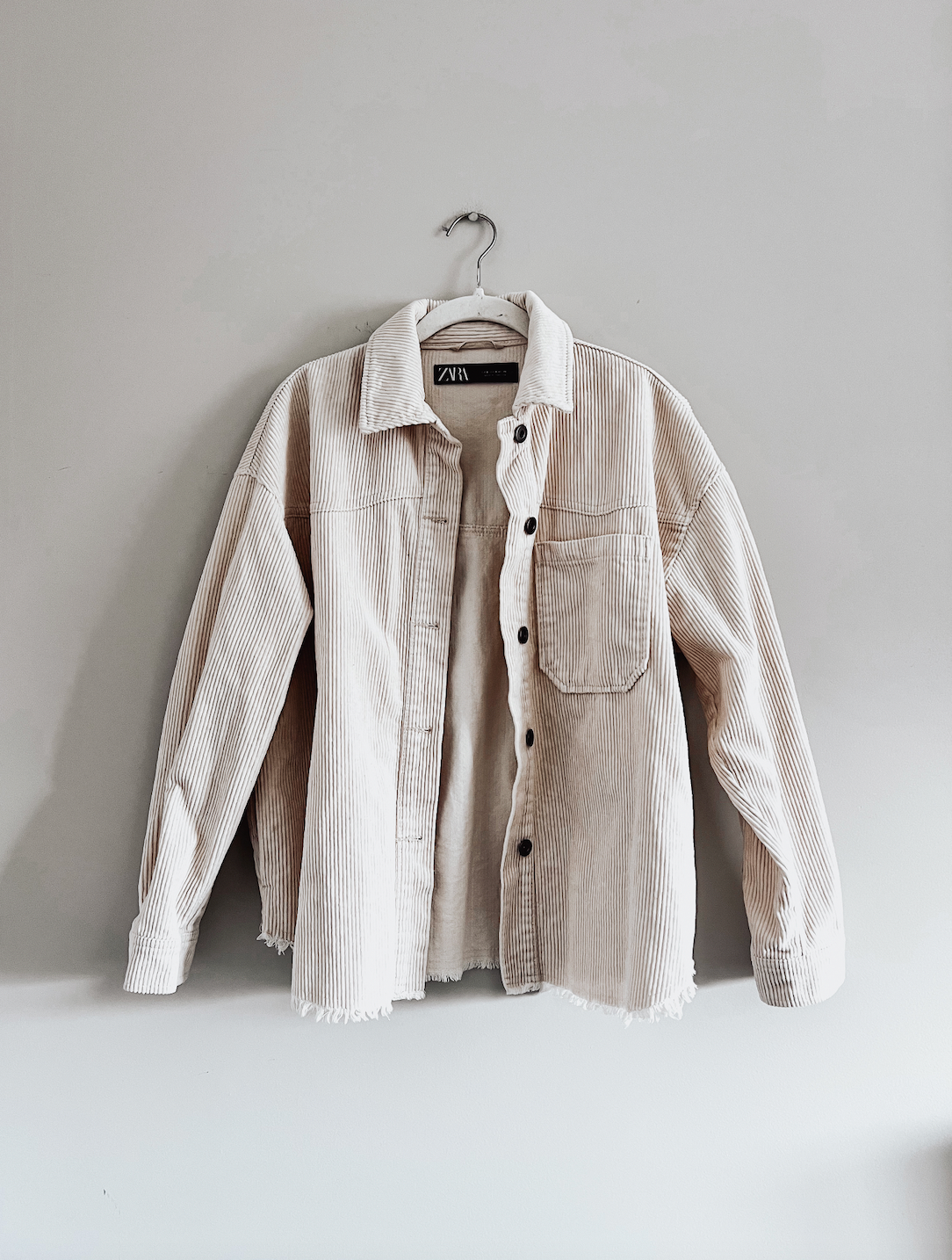 Light Pink ZARA Corduroy Button Up (S)