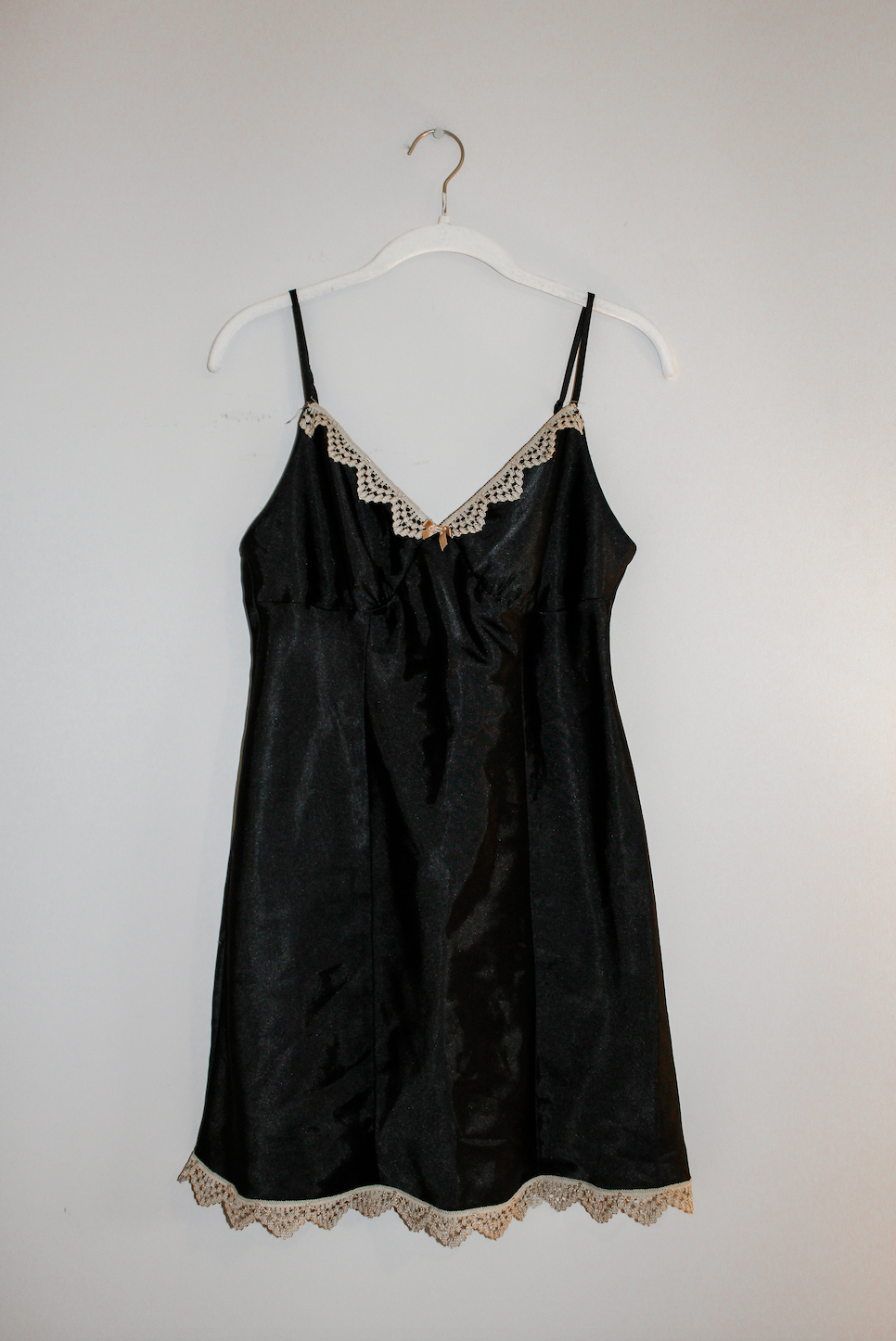 Vintage Black Slip Dress (S)