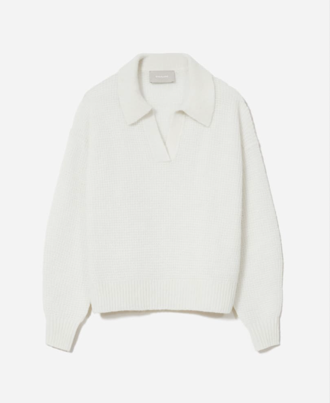 Everlane Alpaca Waffle-Stitch Polo (S)