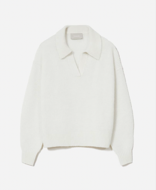 Everlane Alpaca Waffle-Stitch Polo (S)