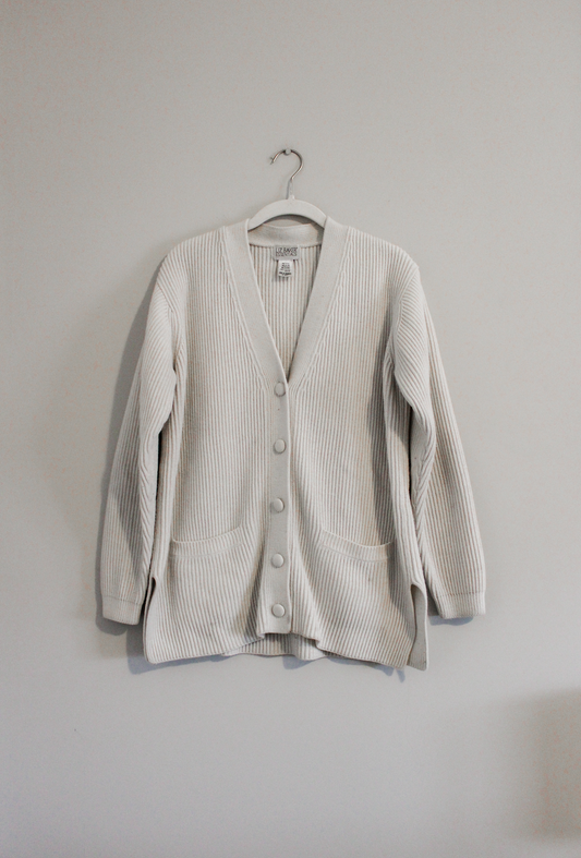 Liz Baker Ribbed Button Cardigan (M)