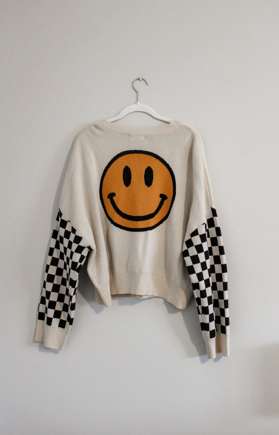 Altar'd State Smiley/Checkered Sweater (L)