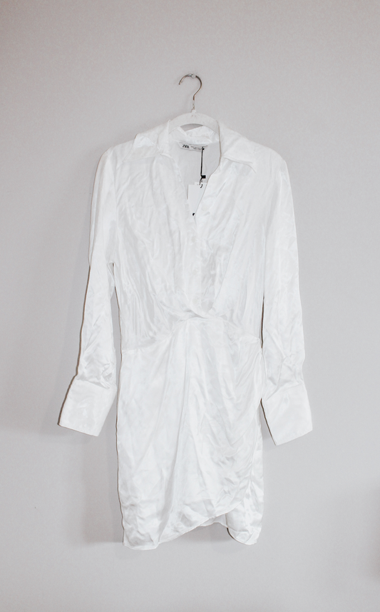 Silky Off White Zara Dress NWT (S)