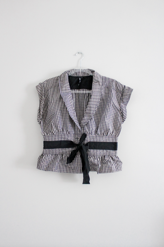 Vintage Business Plaid Top (L)