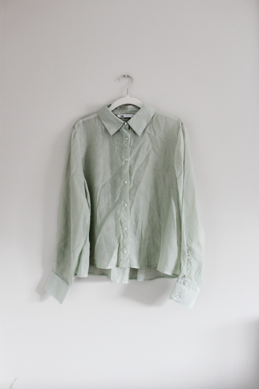 Sheer Sage Green Zara Top (XL)