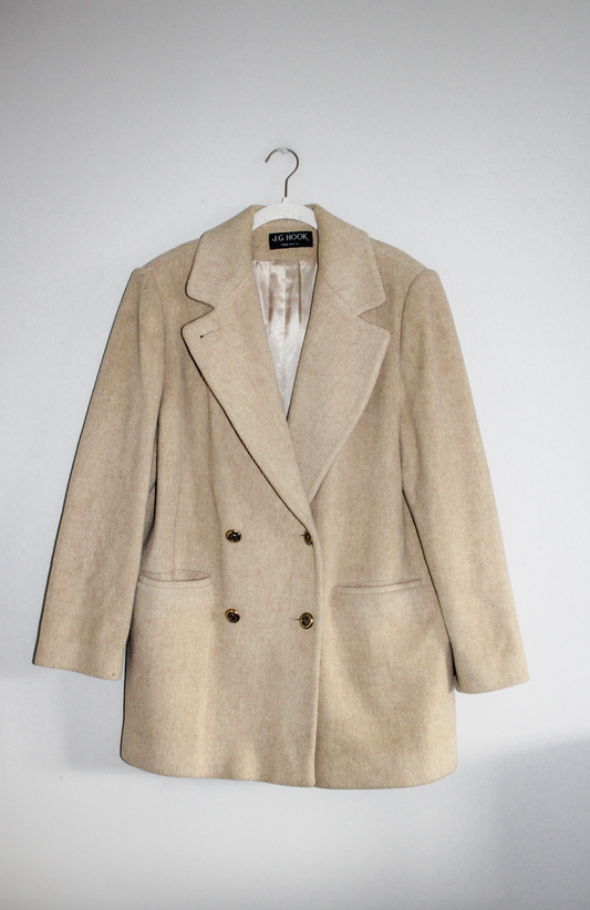 Vintage J.G. Hook Wool Camel Peacoat (8)