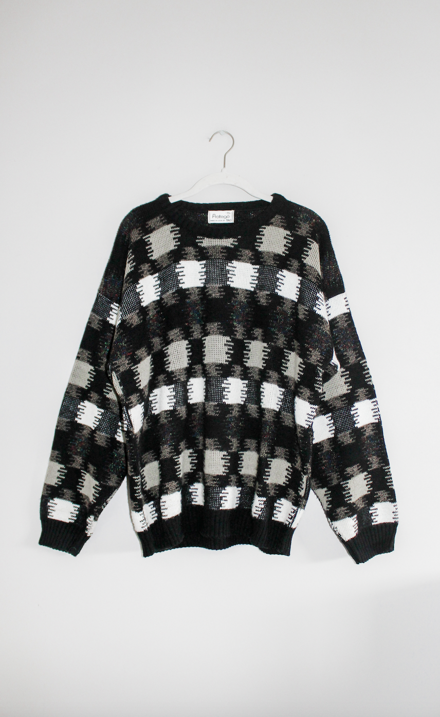 Funky Vintage Geometric Sweater (XL)