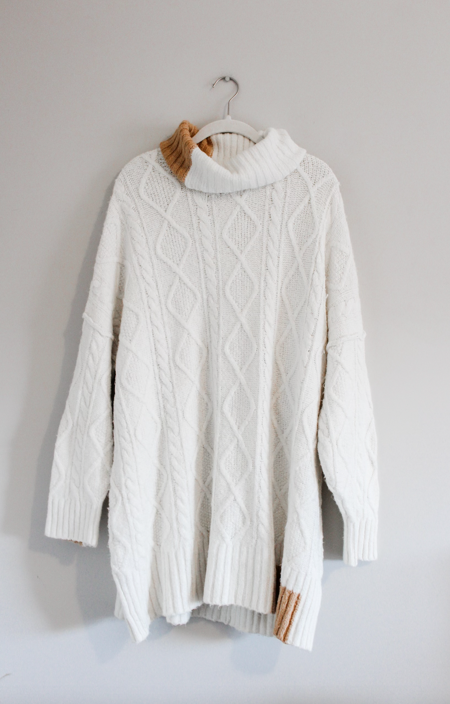 Free People Forever Color-Block Cable Knit Sweater (XS-SP)